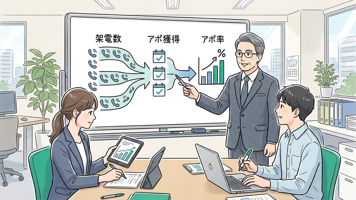 テレアポのアポ率はいくつ？架電数を分母に自社の数字を出す手順